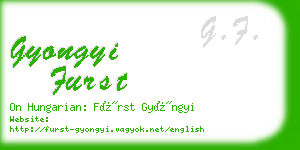 gyongyi furst business card
